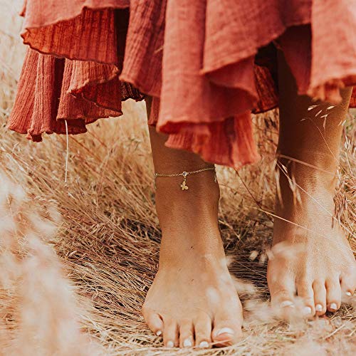 Dremmy Studios Dainty Butterfly Tassel Anklet Bracelet 14K Gold Filled Cute Butterfly Anklet Minimalist Cubic Zirconia Anklet Foot Chain Boho Beach Ankle Jewelry Gifts Anklet For Women Girls #TOP4