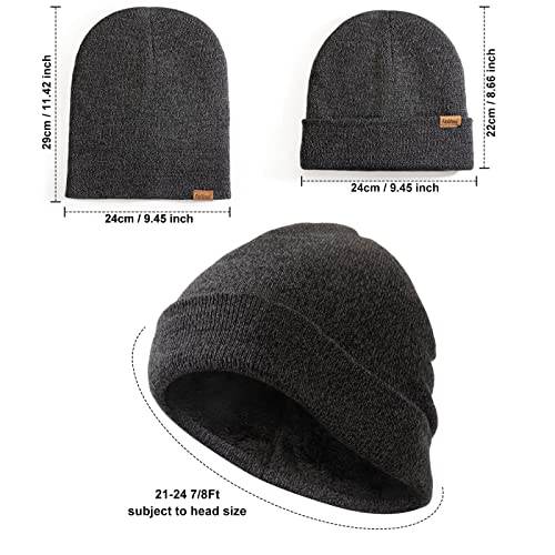 Image of Beanie for Men Winter Thermal Cuffed Knit Hat Warm Gifts Womens Beanies