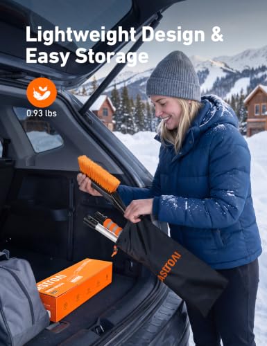 AstroAI 40" 2-in-1 Detachable Snow Brush & Ice Scrapers for Car Windshield - image 8