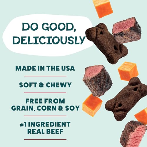 Image of Shameless Pets Soft Dog Treats - Beef Up Meaty Tenders, Soft & Chewy Treats for Dogs, Real Beef 1st Ingredient, Grain Free, Healthy Treats for Small, Medium & Large Dogs, 8oz