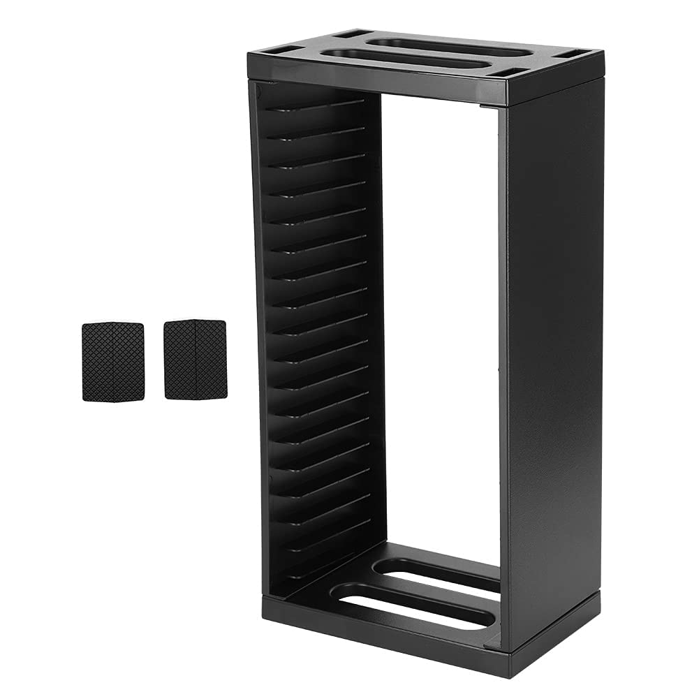 Torre di Stoccaggio per Dischi di Gioco, 19221 Scaffale per CD Scaffale per CD Scaffale a Doppio Strato Organizzatore di Supporto Supporto per Disco di Gioco Universale
