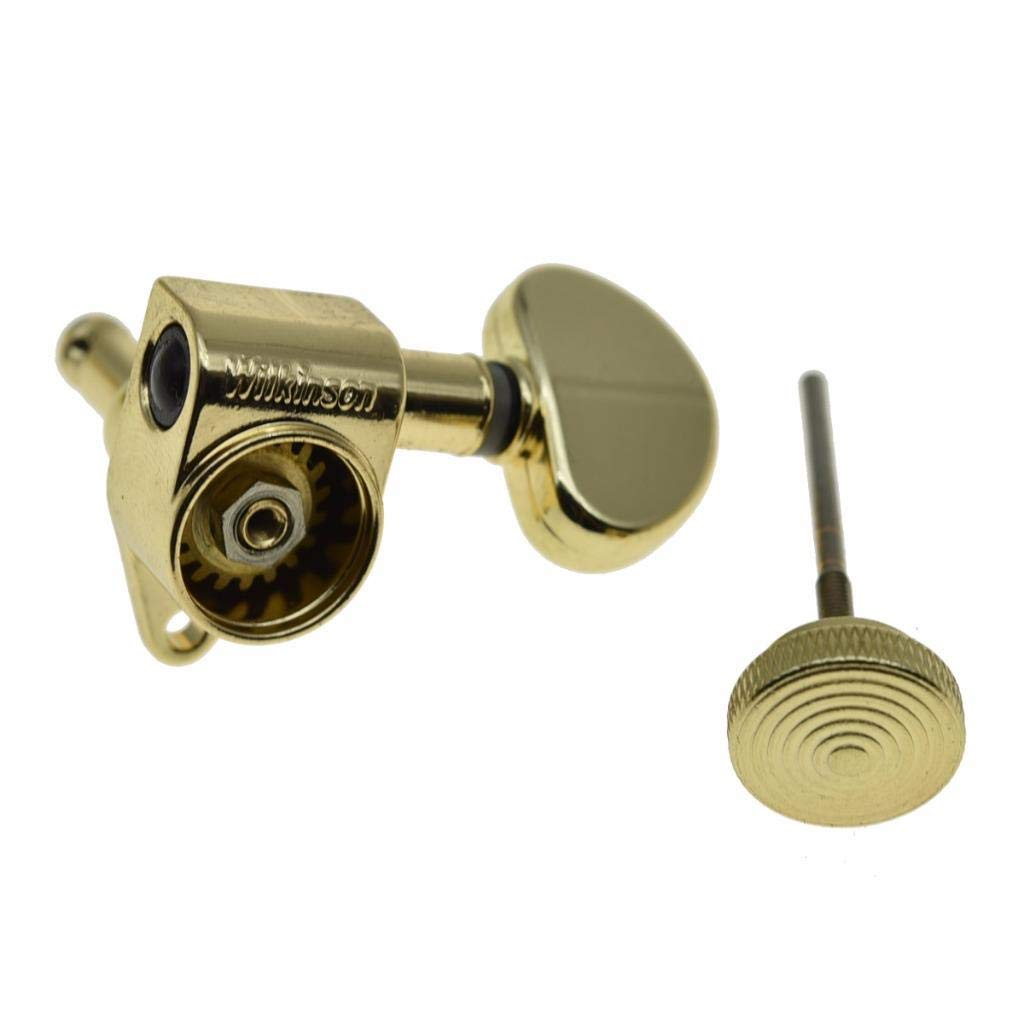 Wilkinson Locking Tuners 3x3 Full Size Locking Guitar Tuners Tuning Keys Pegs Guitar Machine Heads for Les Paul or Acoustic Guitars Gold - Image 4