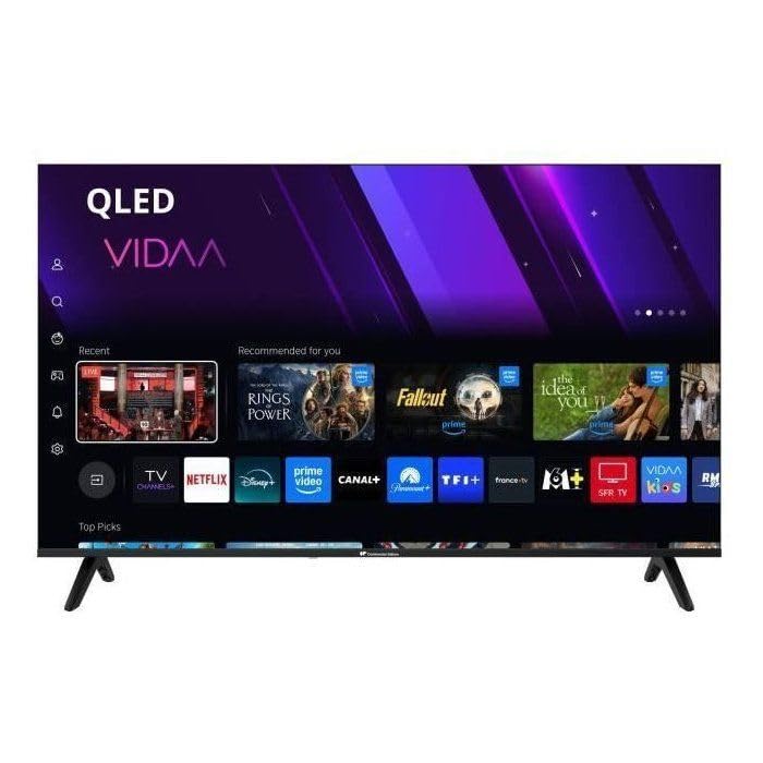 Continental Edison TV LED QLED 50“ (127 cm) - 3xHDMI - 2xUSB - Noir - CELED50SVQLD25B6