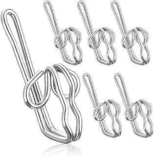 Metal Curtain Hooks, 100pcs Heavy Duty Curtain Hook Metal Set 2.8x1.2cm Header Tape Drapery Hooks for Curtains Drapes Pencil Pleats  Silver