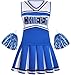 Sicypoty Women's Cheerleader Costume High School Cheerleading Outfit for Halloween Dress up(Blue,Medium)