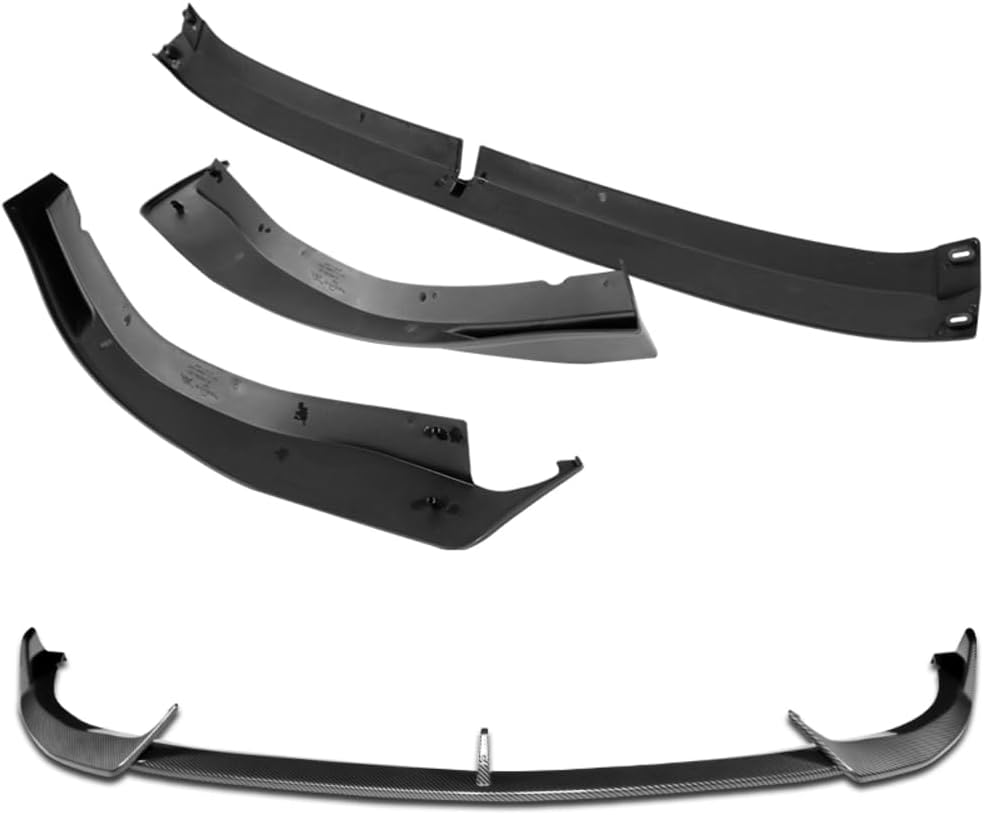 Q1-TECH, 9PCS Front Bumper Lip & Side Skirt Extensions Diffuser Compatible with 2021-2024 Volkswagen Golf GTI Bumper Only MK8, Front Lip Air Chin Body Kit Spoiler Splitter ABS (Painted Carbon)