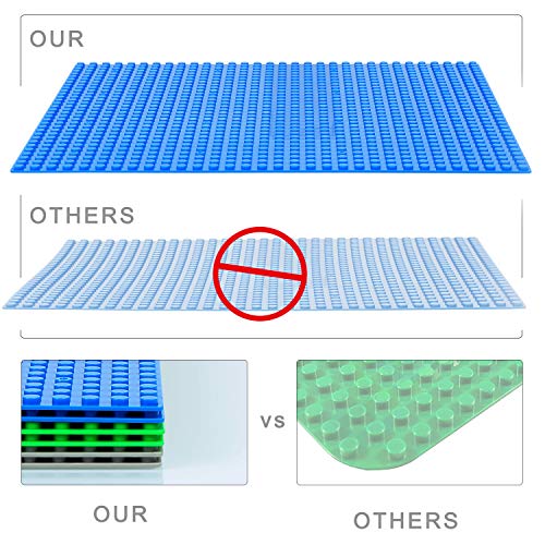  Classic Baseplates for Building Bricks - Compatible with Major Brands (10" x 10", 8 pieces)
| Building Blocks Baseplate