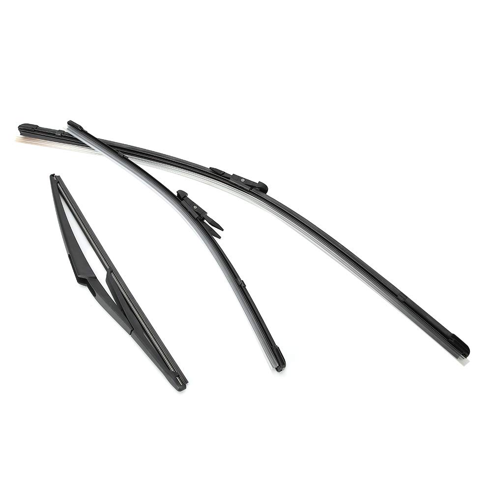 Kit Tergicristalli J10 + Spazzola Tergicristallo Idrorepellente Anteriore 24 Pollici 16 Posteriore 12 Spazzole Adatto per 2007-2013 Guida a Destra Auto