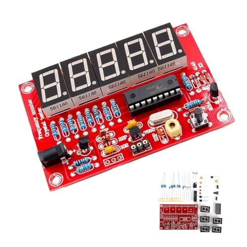 ADOFUN 1Hz-50MHz 周波数計 水晶発振器 周波数 カウンタ テスター メーター DIYキット 5桁 デジタル LEDディスプレイ 読みやすい 測定器 モジュール オシレーターテスター クリスタルテスターキット RF電子DIYキットツールPCB