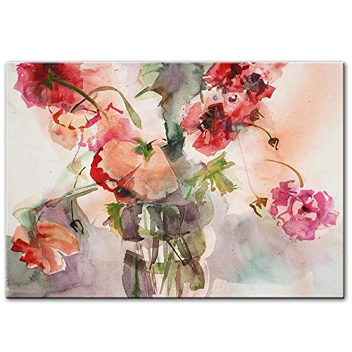 Moderne Aquarelle Fleurs Tableaux Pour Salon Affiches Et Gravures Fleurs Peintures Sur Toile tableau Murale Art Sur Toile tableau salon 50x70cm No Fram Cover
