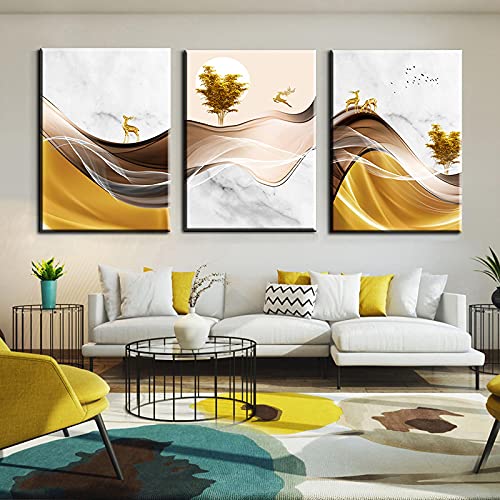 Sublimez un mur vide avec ce lot de 3 affiches modernes de style nordique 50 x 70 cm pour salon