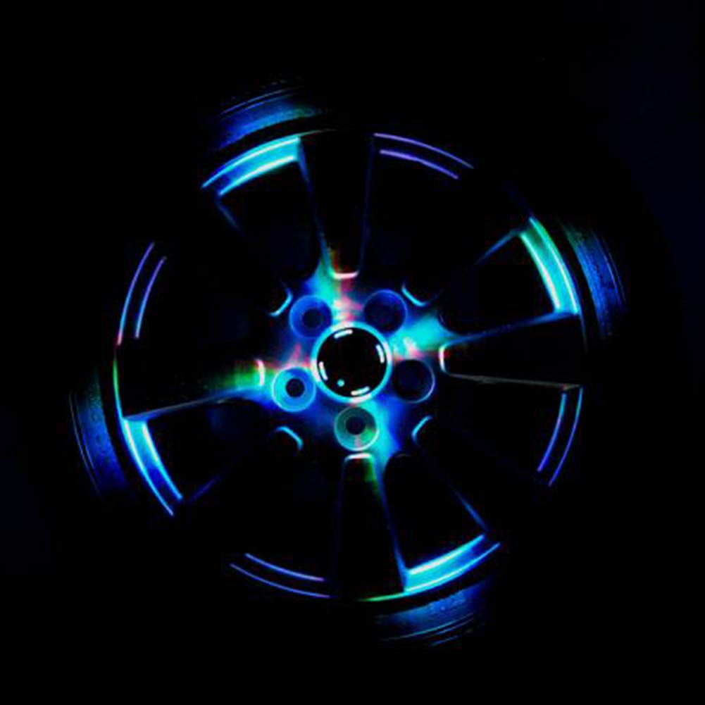 Éclairage LED clignotant à énergie solaire pour bouchons de valve de pneu de roue de voiture