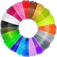 50M 3D Printing Pen Supplies, 3D Printing Filament Refills, 10 Colors Random, Low Temperature Model 60°-100°, φ=1.75mm, ρ=1.16g/cm