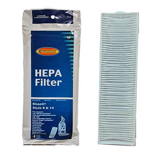 (1) Bissell Bagless Upright Vacuum Cleaner Style 8,14 Hepa Pleated Micro Post Motor Exhaust Filter 2036608 3091 Lift-off Multi Cyclonic Pet, Total Floor, Pet Hair Eraser, Momentum by EnviroCare