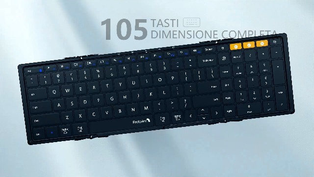 Tastiera Bluetooth Pieghevole XK01 - Layout Italiano, Portatile Per PC, Tablet, Smartphone - Foto 9
