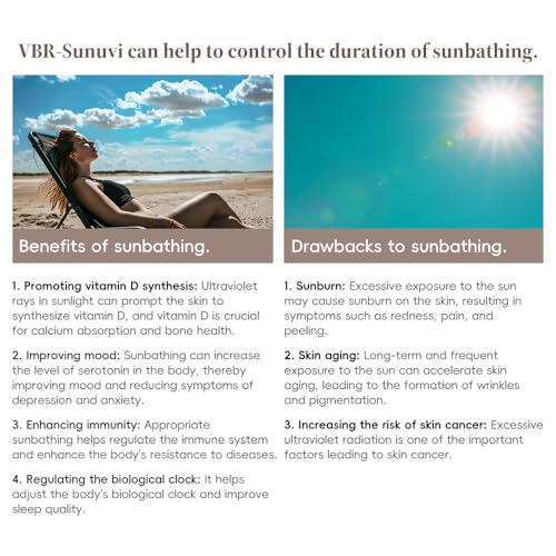 VBR Sun UVI Indexmesser bis zu 22 mit UV-Verletzungsalarm, Sonnenbrandschutz mit Piepton-Erinnerung