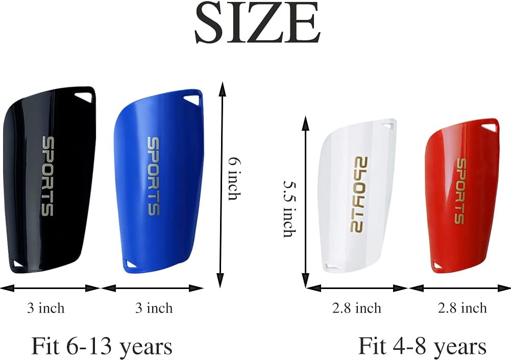SunnyTong Youth Soccer Shin Guards, 2 Pair Lightweight and Breathable Child Calf Protective Gear Soccer Equipment for Boys Girls Children Teenagers : Everything Else