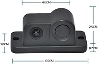 Vista 2 de Impermeable 2 en 1 HD 170 grados ángulo de visión amplio coche reversa cámara de visión trasera con sensor de estacionamiento radar incorporado