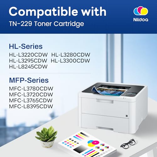Image of TN229 Toner Cartridges Black Cyan Magenta Yellow Replacement for Brother TN229 TN-229 MFC-L3720CDW MFC-L3780CDW HL-L3280CDW HL-L3220CDW HL-L3300CDW HL-L3295CDW, 8PK(2BK /2C /2M /2Y)