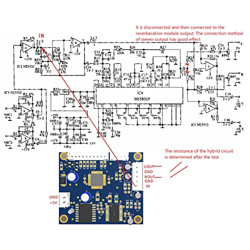 Module réverbération numérique pour carte karaoké et micro avec 100 effets DSP - 5