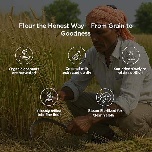 Image of Phalada Pure & Sure Organic Coconut Flour 350 Gm | 100% Natural Nariyal | Plant Based Food | Low Carb Nariyal| Make Coconut Milk, Breads, Cakes And Cookies | Keto Friendly Flour