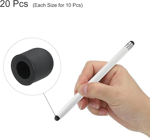 Miniatura 3 de MECCANIXITY 20 unids 0.236 in0.276 in Stylus Pen Punta Fina Conductora de goma Capacitiva Touch Screen Plumas Punta Suave Universal Reemplazo