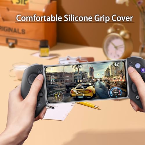 Image of Aenllosi Silicone Grip Cover for GameSir G8 Galileo /G8 Plus /G8 Plus MFi Phone Controller, Anti-Scratch Protective Case with Lanyard, Black (Case Only)