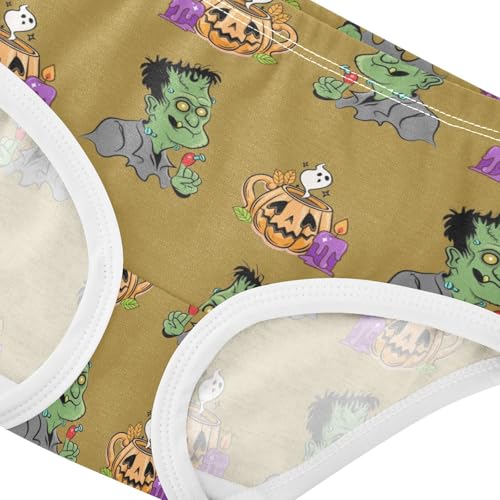 Girls' Underpants Kids Cotton Underwear Panties Briefs For Girl Age 2-8 Years Halloween Pumpkin Pattern4