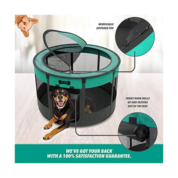 Ruff-n-Ruffus-Portable-Foldable-Pet-Playpen-Free-Carrying-Case-Free-Travel-Bowl Pet Playpen and Free Carrying Case