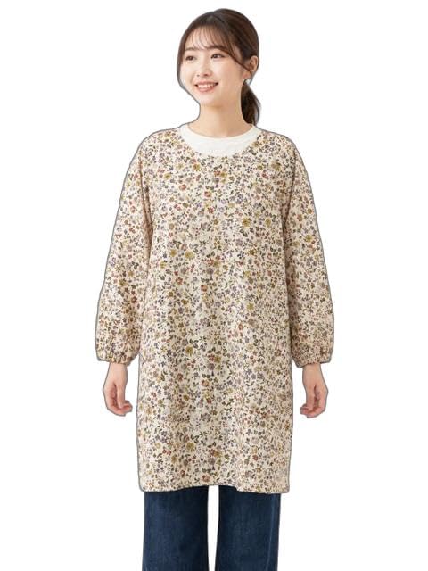 Amazon.co.jp: [ルナ パンダ] Sサイズ 日本製 割烹着 綿100％ 花柄