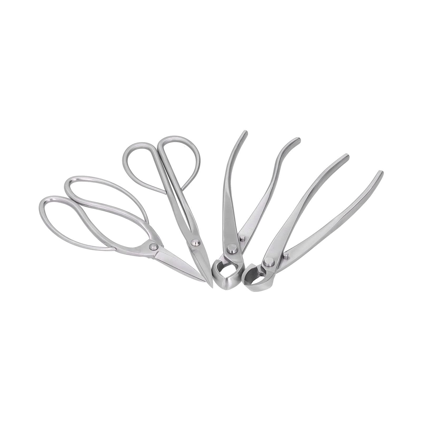 Juego de Herramientas para Bonsái, Kit de Herramientas de Jardinería Ergonómico de Acero Inoxidable de 4 Piezas para Amantes de los Bonsái