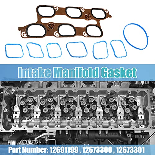 X Autohaux Cylinder Engine Intake Manifold Gasket Upper And Lower With Throttle Body Gasket 12691199 12673301 For Chevy Camaro 3.6L 2012-2015 #TOP1