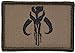 Mandalorian Skull - 2x3 Morale Patch - Coyote Brown with Black