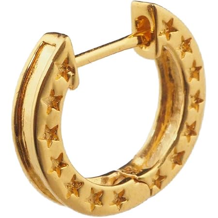 Amazon Abalent アバレント スターフープピアス サイド 星 Silver925 スターピアス シンプル フープピアス シルバー925 24k Coating メンズ レディース ピアス 片耳販売 片耳価格 ボディピアス 通販