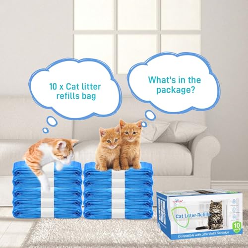 Cat Litter Refills Compatible with Litter Genie and Pet Genie Pail ( Pack of 8 )