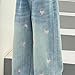 Little Girls Baggy Y2K Jeans Kids Heart Print Vintage Elastic Wasit Denim Pants Teens Girl Fashion (Blue, 12-13 Years)