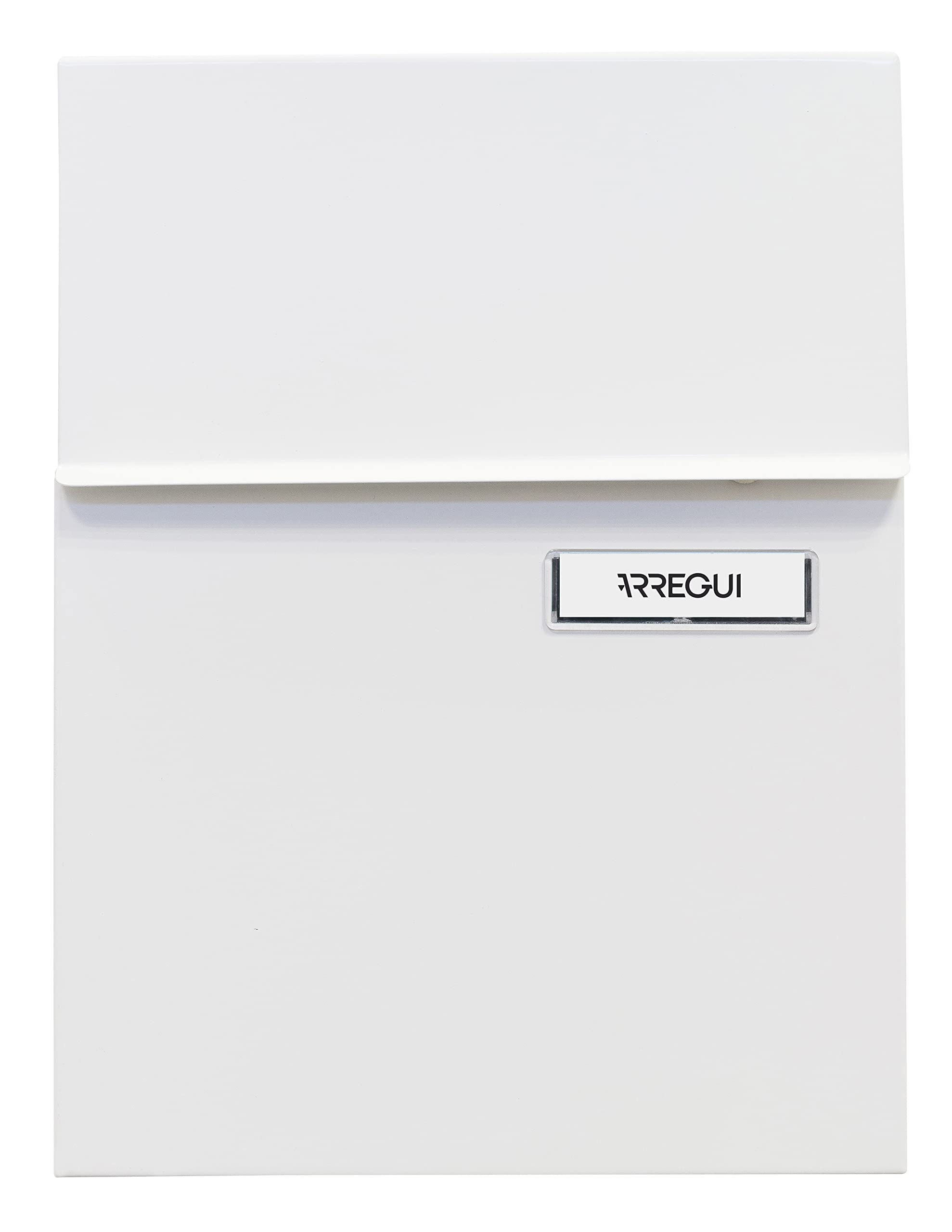 ARREGUI Line E6801 Cassetta Postale Individuale in Acciaio, Cassetta della Posta da Parete, Con Serratura Coperta, Dimensione S (DIN A5), Facile da Montare, Bianco