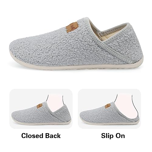 Image of Spesoul Fuzzy House Slippers for Women Men Indoor Closed Back Lightweight Cozy Faux Furry Lining Barefoot House Shoes Slipper Socks for Bedroom Home Office Yoga Outdoor Walking Shoes