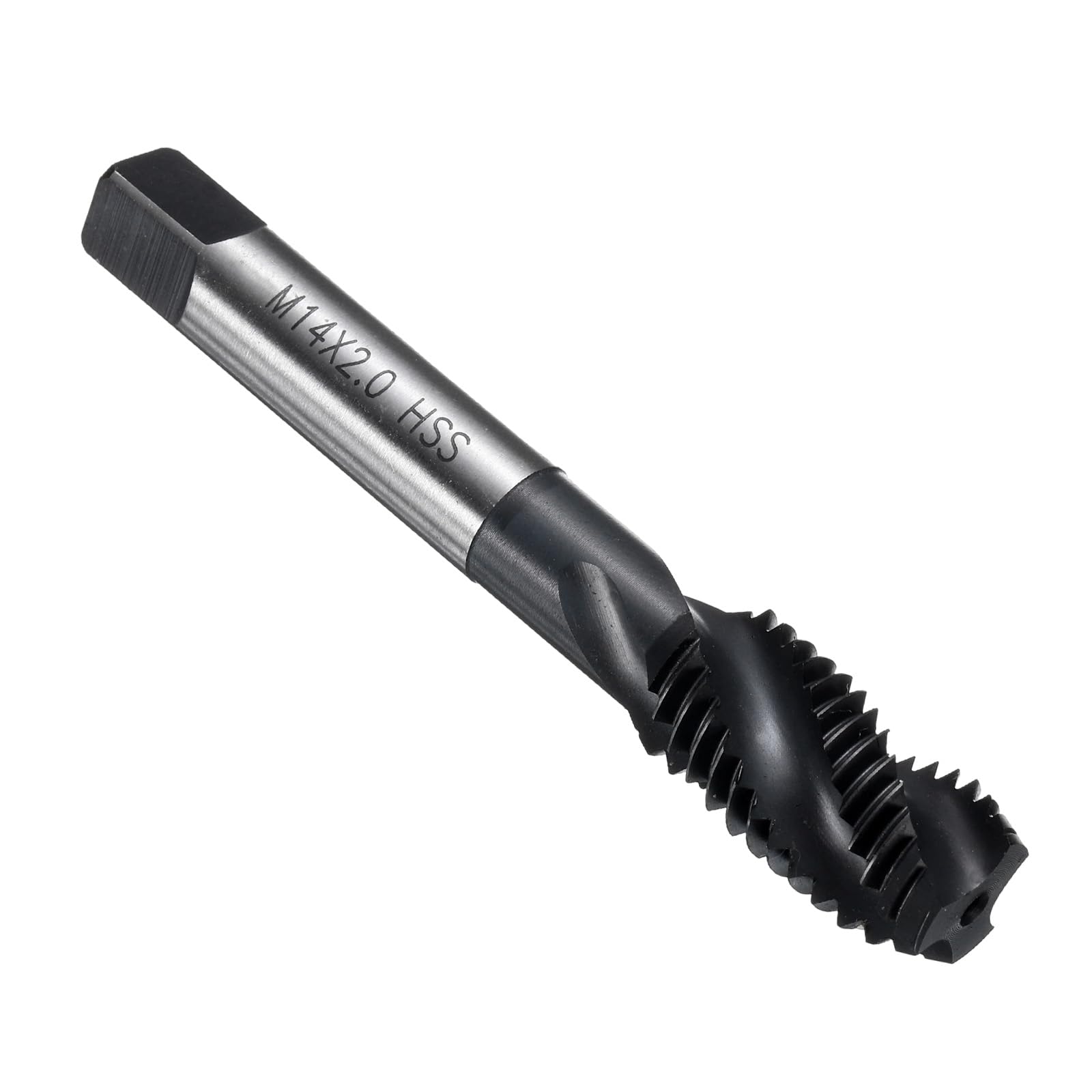 QUARKZMAN Maschio A Spirale M14 x 2 H2 per filettatura metrica, utensile per riparazione filettatura con rivestimento nitruro, Acciaio Rapido (HSS) M2