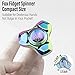 FREELOVE Metal Fidget Spinner for Adults, Stainless Steel Heavy Spinning Toys, Small Mini Fox Hand Gyro, Bearing Premium Long High Spin Fidget Block, Rainbow