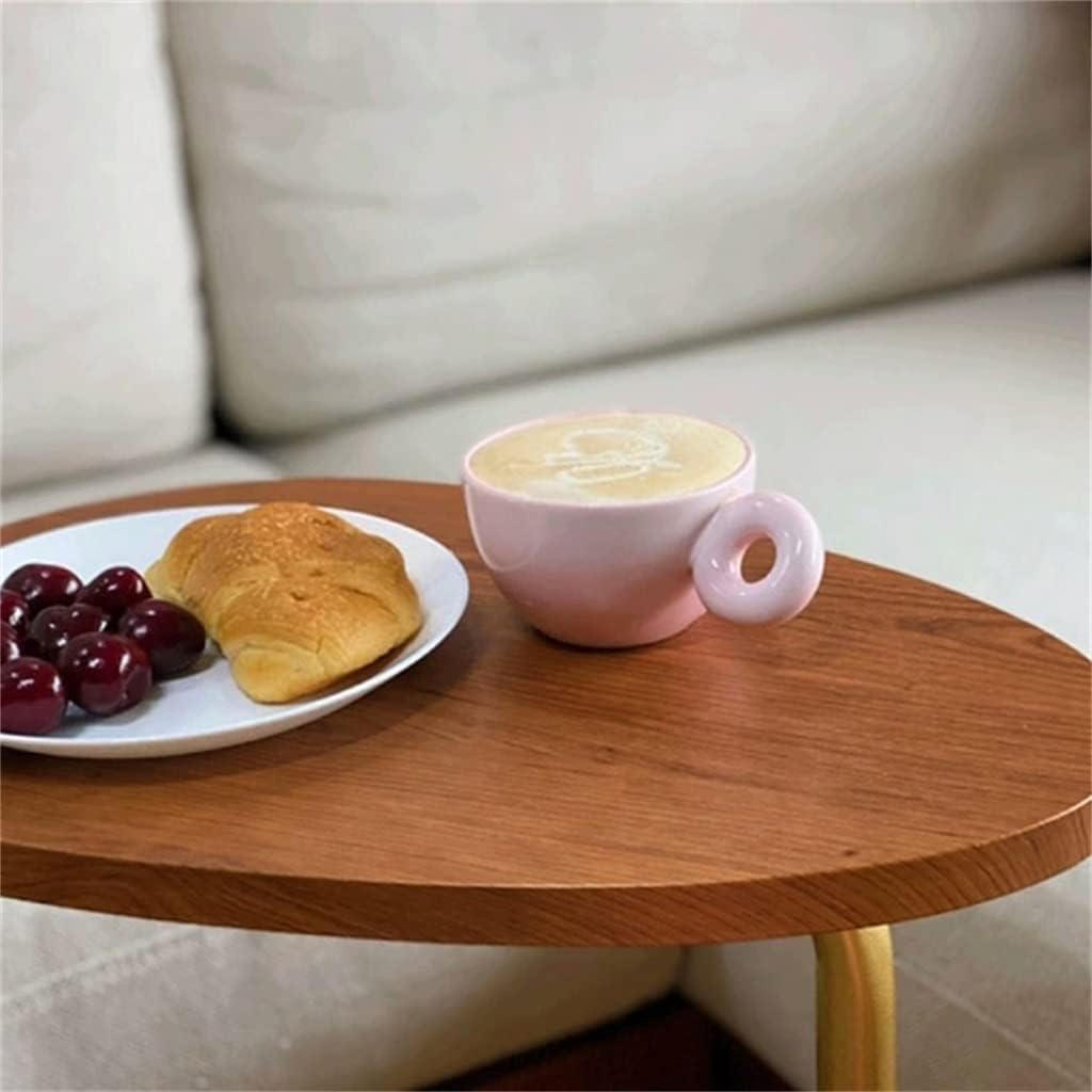 Side Table/End Table,Nordic Classic Coffee Table Sofa Side Living Room Bedside Leisure Table Imitation Marble Table Top Gold Frame