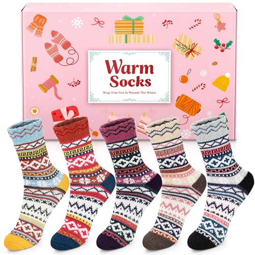 Womens Socks Thermal Wool Socks Winter Thick Warm Socks