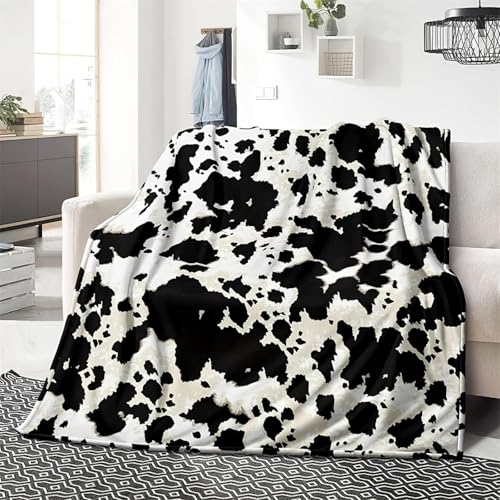 Plaid imprimé vache couverture chaude et confortable grand lit canapé