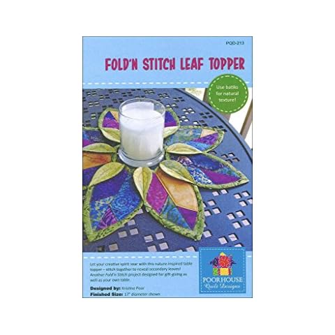 Poorhouse Quilt Designs Topper Ptrn Fold'n Stitch Leaf TprPtrn Cover