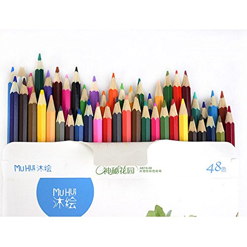48 MU Hui lápices de acuarela, Premium Arte Dibujo Lápices para adultos y profesionales)