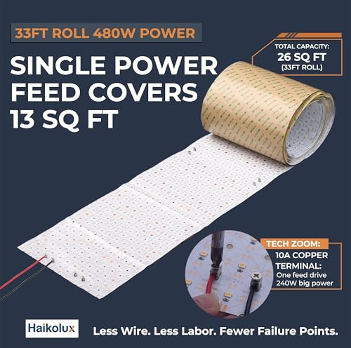 Rollos de luz LED ultra largos 33ft x 9.5in 24V 3000K miniatura 2
