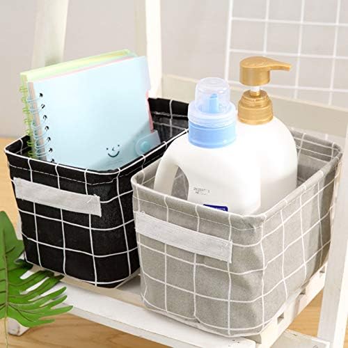 Hpera fabric storage baskets storage basket with handle small storage box storage baskets for shelves small box for storage small basket yellow