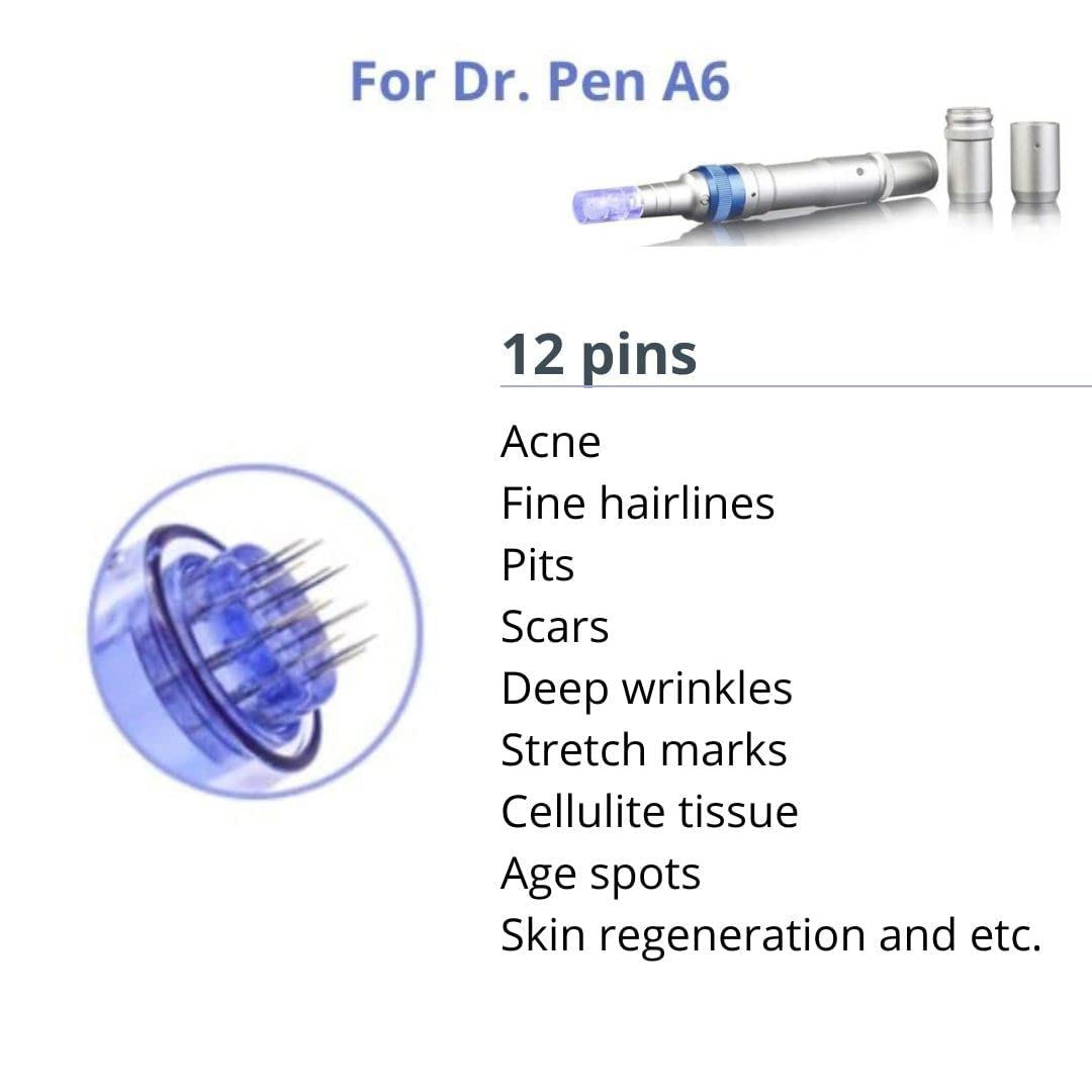 R A Products Derma Pen Micro Needle Cartridge for Ultima A1/A6/M5/M7/N2 Derma Pen Replacement 12,36,42 and Nano Round Microneedle Therapy System (36 Pin, 5) 1