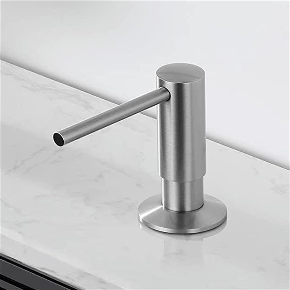 Dispensador de jabón para fregadero, bomba de detergente de cocina para encimera o cubierta, botella de jabón líquido con diseño de tapa abatible fácil, ideal para fregaderos de cocina y lavavajillas