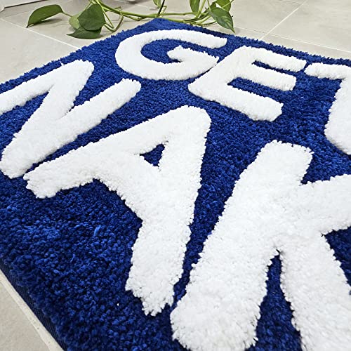 Image of New Mungo Get Naked Bath Mat Blue - Cute Bathroom Rugs, Funny Bath Mat, 31 inch x 20 inch